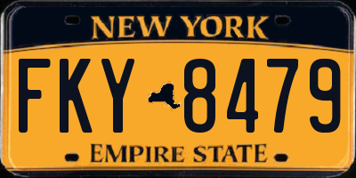 NY license plate FKY8479