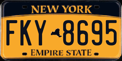 NY license plate FKY8695