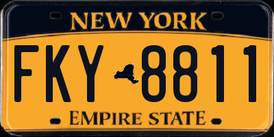 NY license plate FKY8811