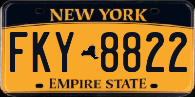 NY license plate FKY8822