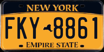 NY license plate FKY8861