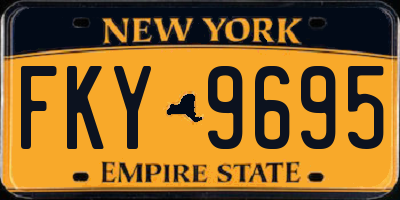 NY license plate FKY9695