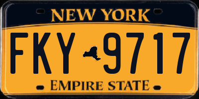 NY license plate FKY9717