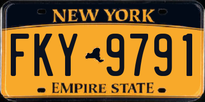 NY license plate FKY9791