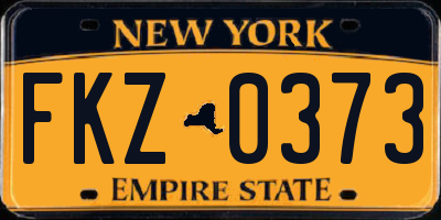 NY license plate FKZ0373