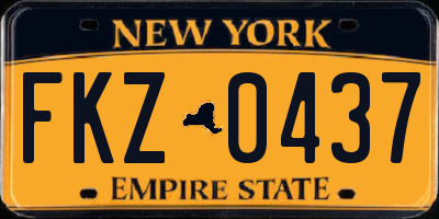 NY license plate FKZ0437