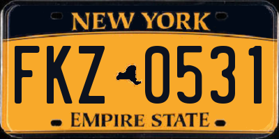 NY license plate FKZ0531