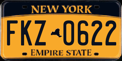 NY license plate FKZ0622