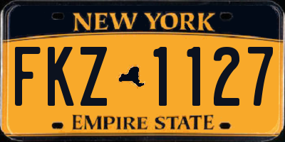 NY license plate FKZ1127