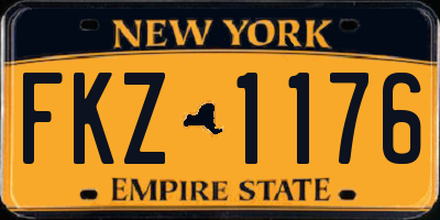 NY license plate FKZ1176