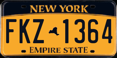 NY license plate FKZ1364