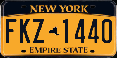 NY license plate FKZ1440
