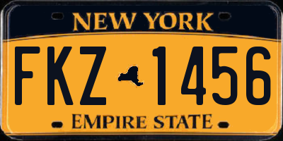 NY license plate FKZ1456