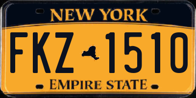 NY license plate FKZ1510