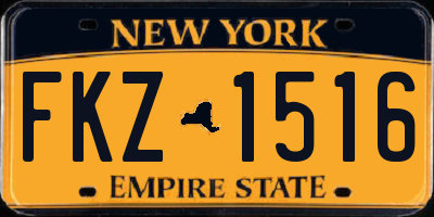 NY license plate FKZ1516