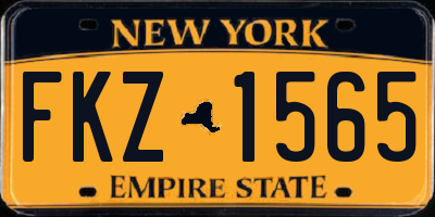 NY license plate FKZ1565