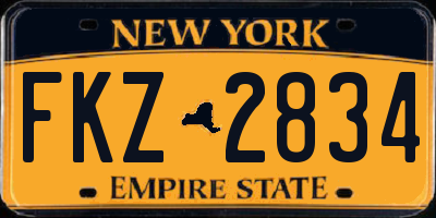 NY license plate FKZ2834
