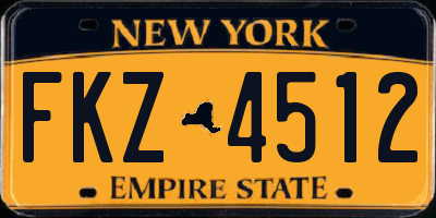 NY license plate FKZ4512