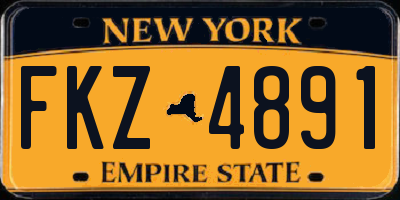 NY license plate FKZ4891