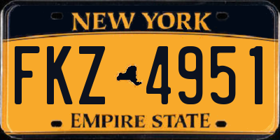 NY license plate FKZ4951