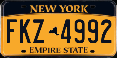 NY license plate FKZ4992