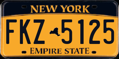 NY license plate FKZ5125