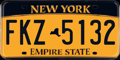NY license plate FKZ5132