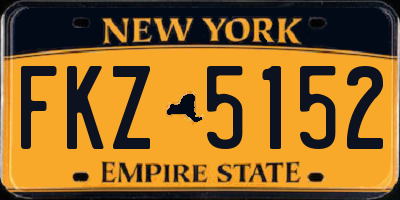 NY license plate FKZ5152