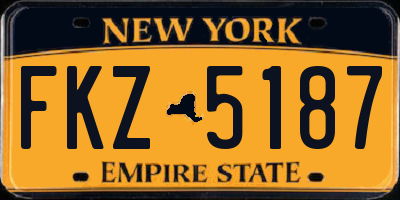 NY license plate FKZ5187