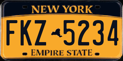 NY license plate FKZ5234