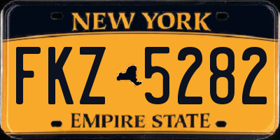 NY license plate FKZ5282