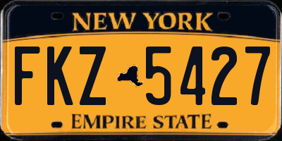 NY license plate FKZ5427