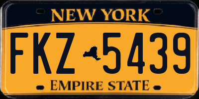 NY license plate FKZ5439