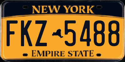 NY license plate FKZ5488