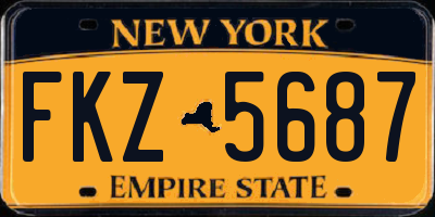 NY license plate FKZ5687