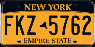 NY license plate FKZ5762