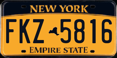 NY license plate FKZ5816