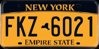 NY license plate FKZ6021