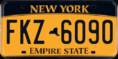 NY license plate FKZ6090