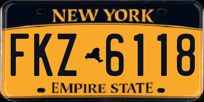 NY license plate FKZ6118