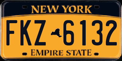 NY license plate FKZ6132