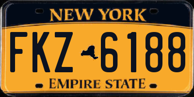 NY license plate FKZ6188
