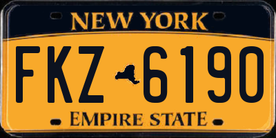 NY license plate FKZ6190