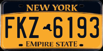 NY license plate FKZ6193