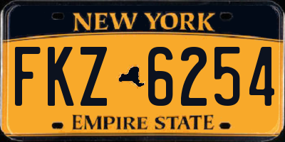 NY license plate FKZ6254