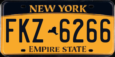 NY license plate FKZ6266