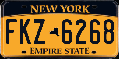 NY license plate FKZ6268