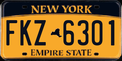 NY license plate FKZ6301