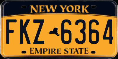 NY license plate FKZ6364
