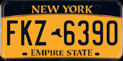 NY license plate FKZ6390